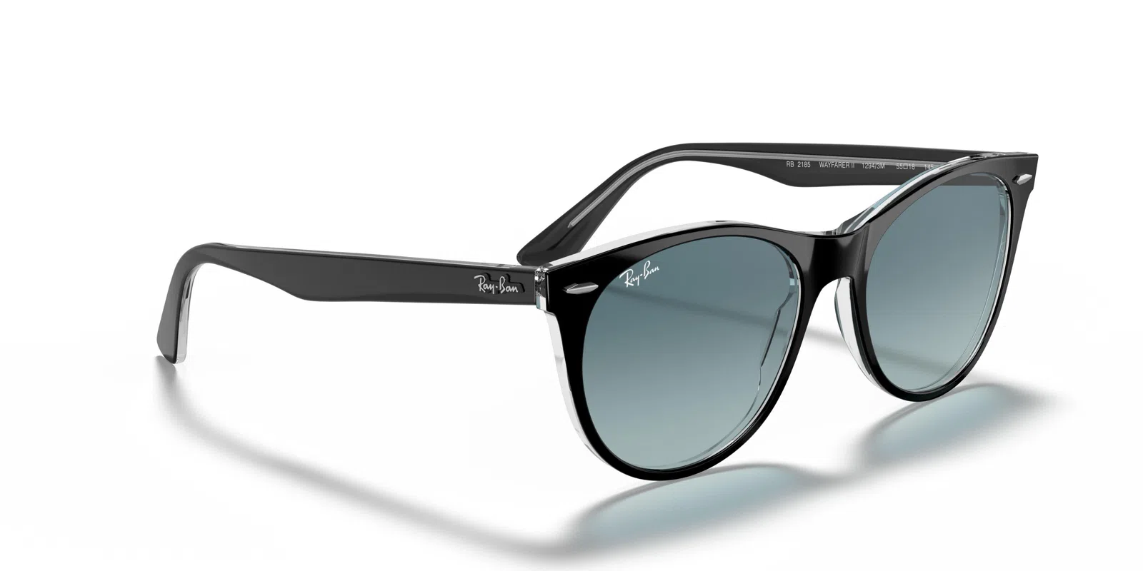 Ray-Ban Wayfarer Ii 2185 Sunglasses - Havana On Trasparent Light Bro - view 82